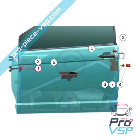 Door stop for Aixam Impulsion Vision