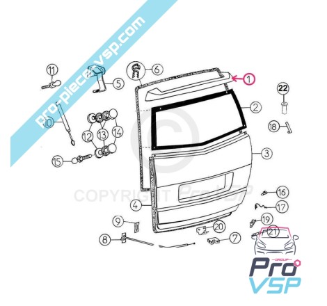 Chapéu de hatch para Aixam A721 A741 A751 City Roadline
