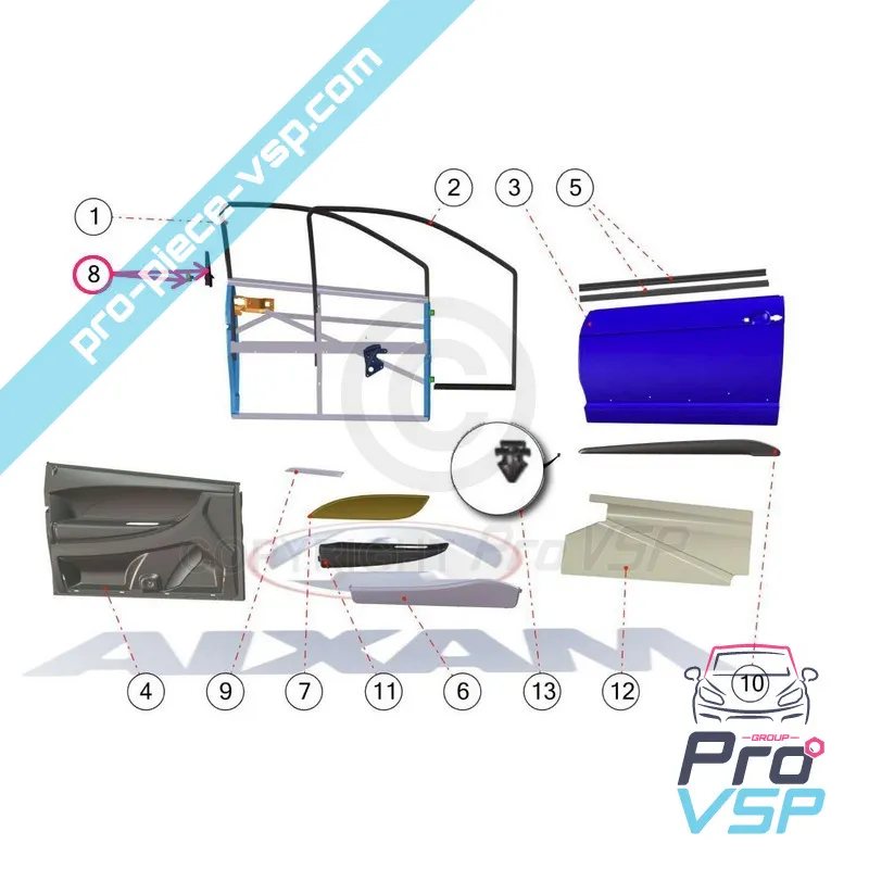 Embout de joint de lèche vitre pour Aixam Impulsion Vision