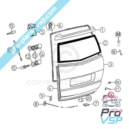 Hayon grevă pentru Aixam City Crossline Roadline Scouty Crossover Coupé