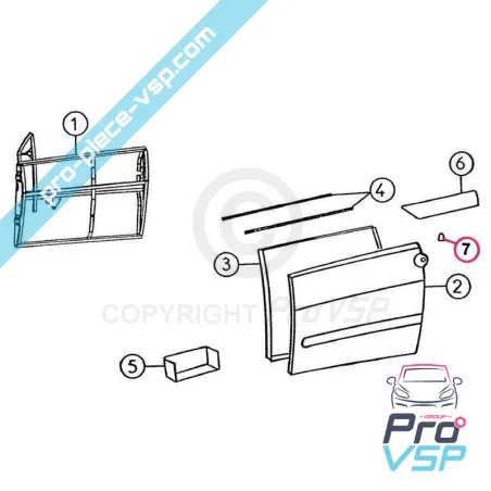 Left door sealing area for Aixam Scouty