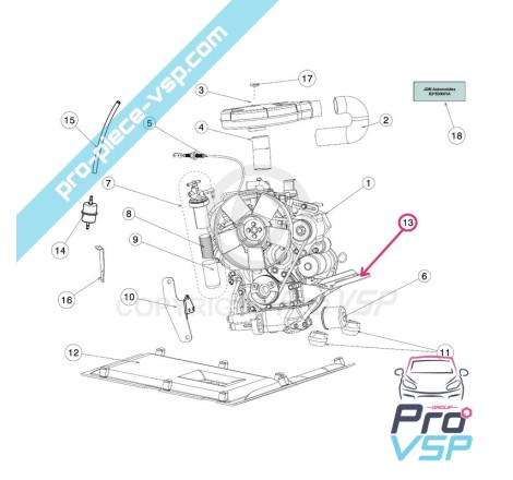 Soporte de motor frontal