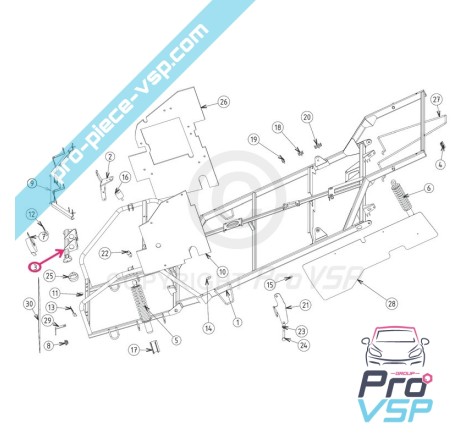 Front engine support