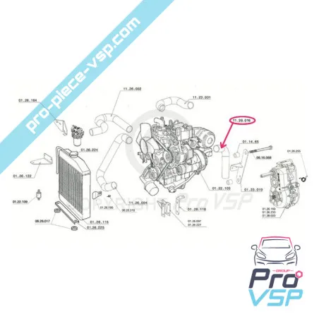 Luftinloppsslang för Chatenet CH26 (motor Yanmar ) CH32 Ch33 Sporteevo