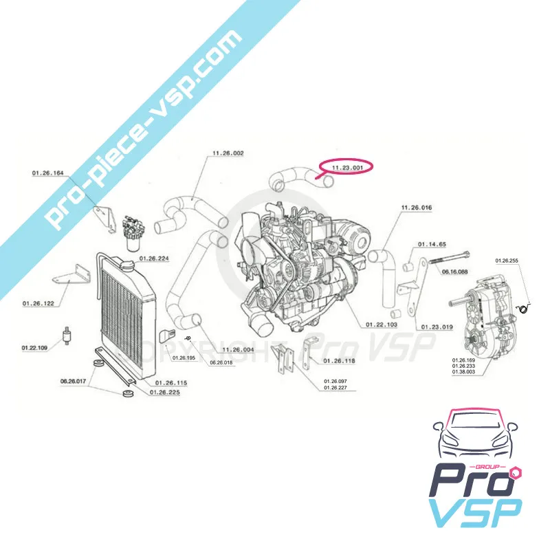 Luftsugslang för Chatenet CH26 (motor Yanmar ) CH32 Ch33 Sporteevo