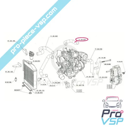Furtun de aspirație a aerului pentru Chatenet CH26 (motor Yanmar ) CH32 Ch33 Sporteevo