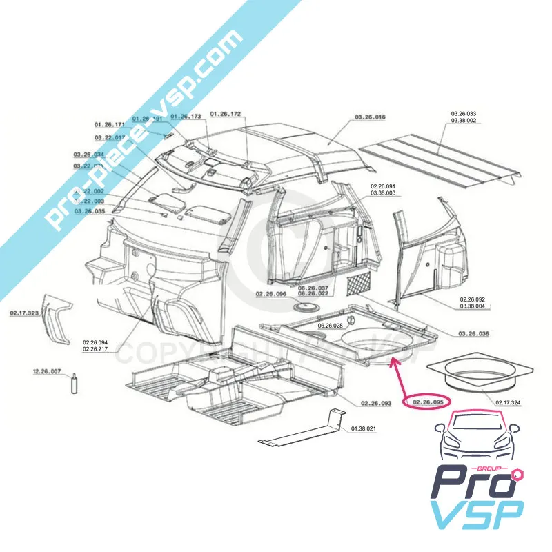 Bröstgolv för Chatenet Ch26 Ch28 Ch30