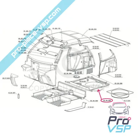Piano toracico per Chatenet Ch26 Ch28 Ch30