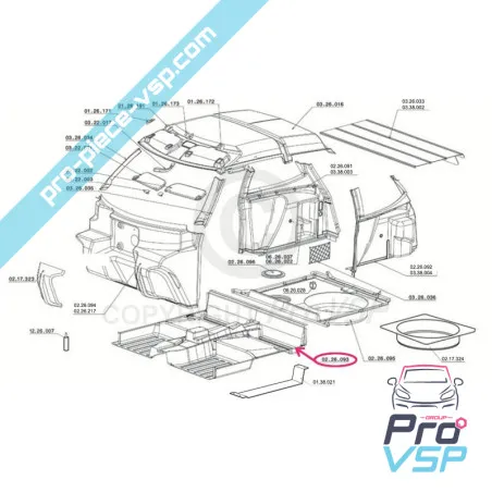 Piano centrale per Chatenet Ch26 Ch28 Ch30