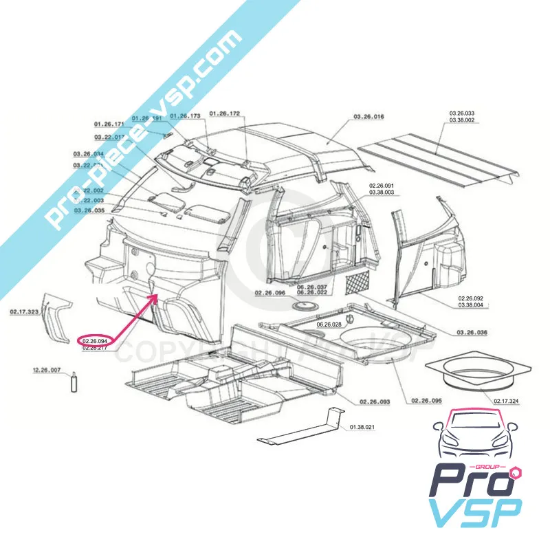 Front apron for Chatenet Ch26 Ch28 Ch30 Ch32 Ch33 Sporteevo (2nd editing)