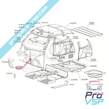 Front apron for Chatenet Ch26 Ch28 Ch30 Ch32 Ch33 Sporteevo (2nd editing)