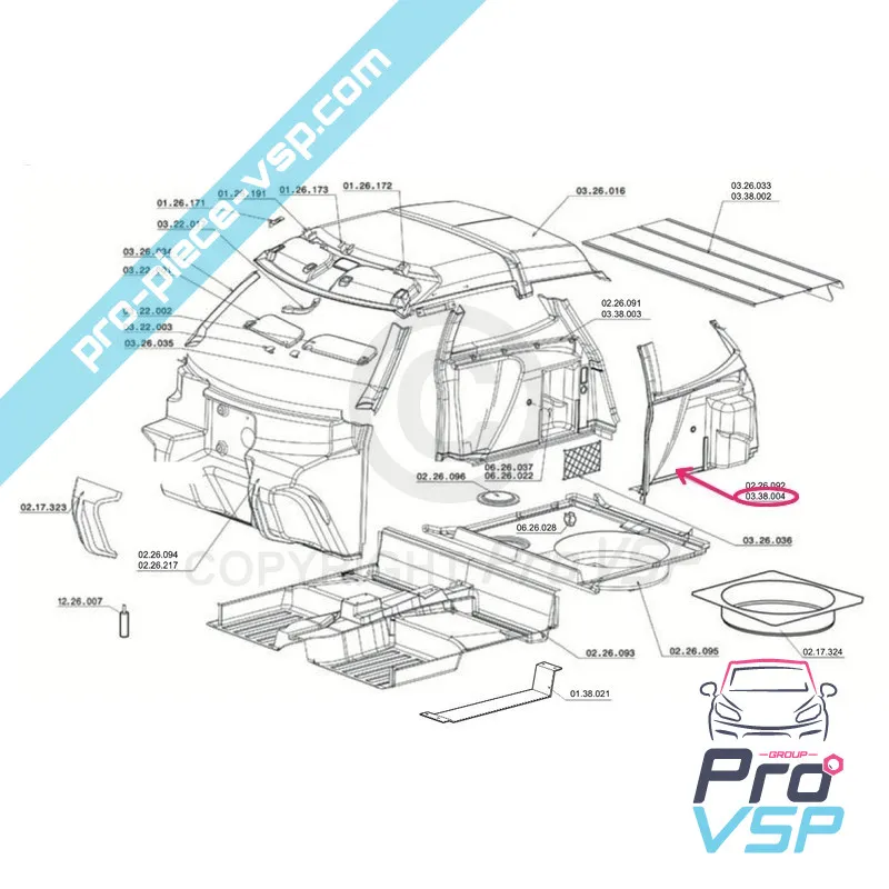 Guarnição do tronco esquerdo Guarnição do tronco esquerdo