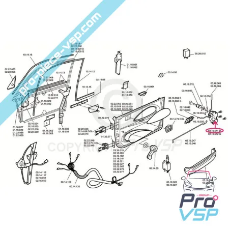 Fechadura da porta direita para Chatenet media barooder speedino