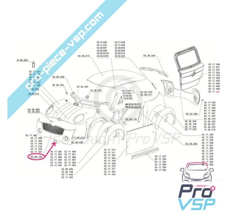 Obturateur d'antibrouillard pour Chatenet Ch26 Ch28 Ch30 Ch32 ( phase 1 )