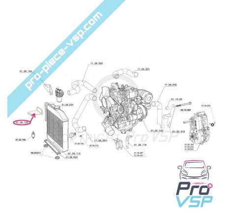 Radiator upper support