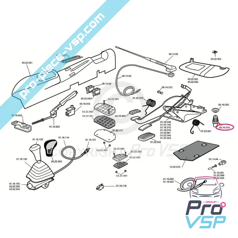 Contacteur de stop pour Chatenet Media Barooder Speedino Ch26 Ch28 Ch30 Ch32 Sporteevo