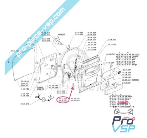 Left door centralization motor