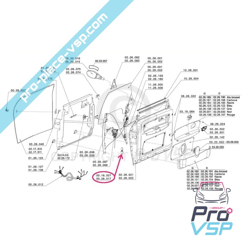 Left door centralization motor