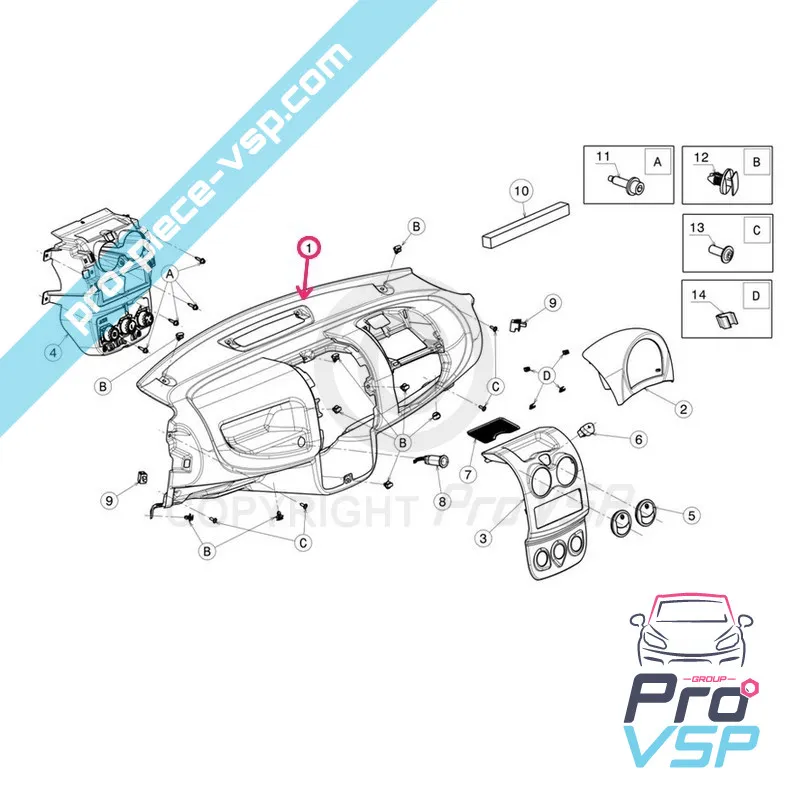 Tablero de instrumentos para Microcar Mgo 3 y Dué 2 P85