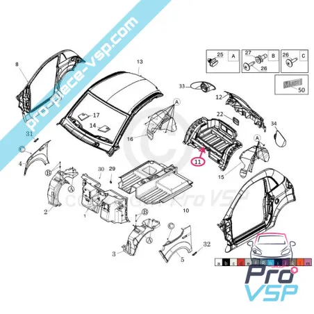 Rear floor Origin for Dué