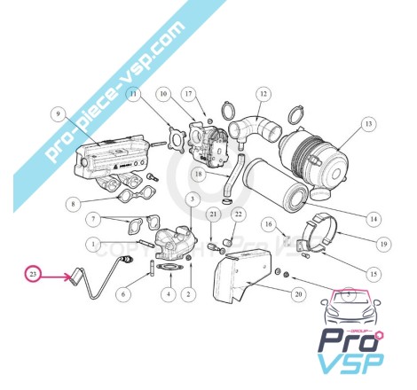 Capteur lambda pour moteur Lombardini 523MPI essence