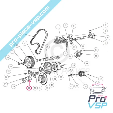 Sensor de fase para motor Lombardini 523MPI gasolina