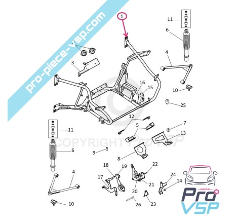 Berceau moteur pour Dué First