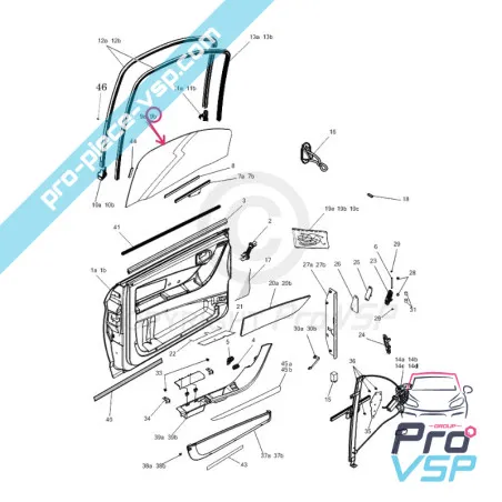 Ventana de la puerta derecha para Microcar M8