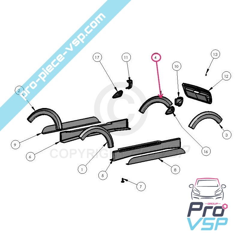 Rear wing hubcker