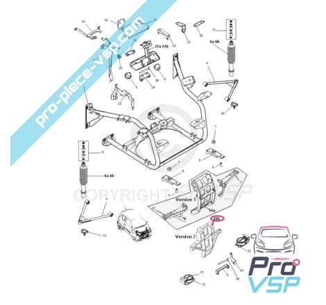 Soporte del motor frontal