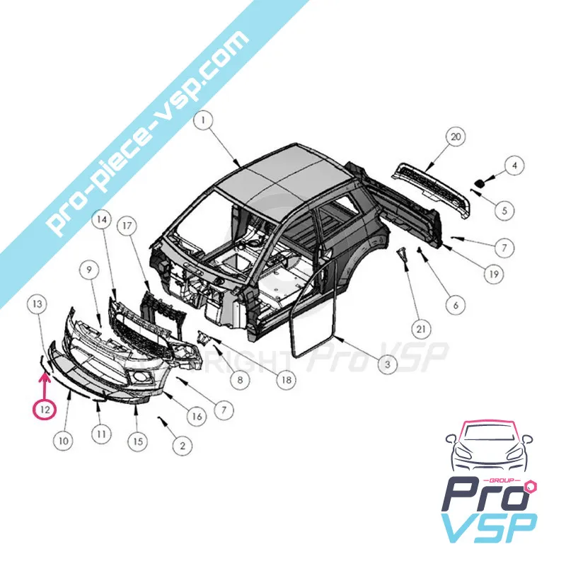 Chrome grille jonc for Ligier Ixo V2 and JSRC