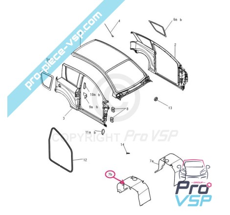 Frente frente diretamente para Microcar Mgo 1 e 2, F8C , Ligier Jsrc