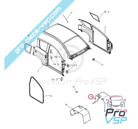 Front left muder for Microcar Mgo 1 e 2, F8C , Ligier Jsrc