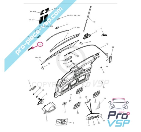 Logotipo da bagageira para Microcar M8