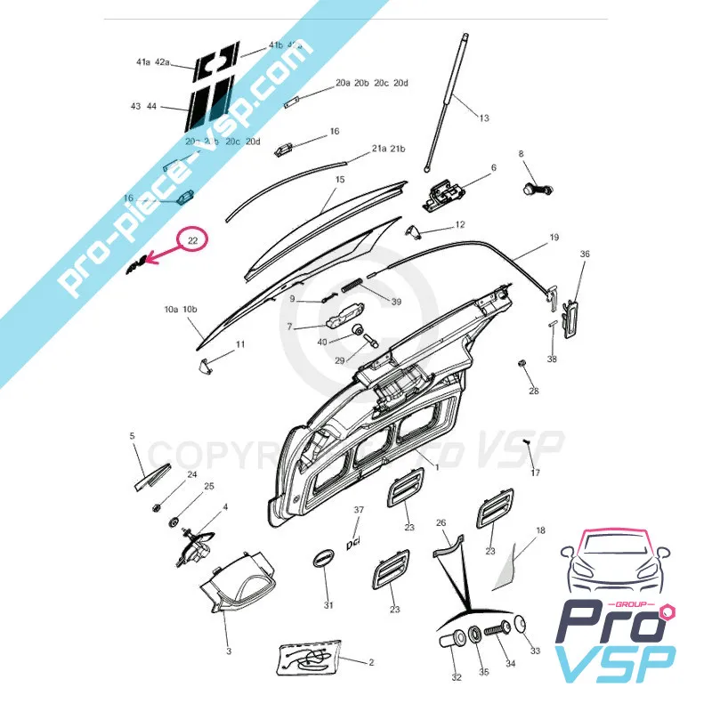 Logotipo da bagageira para Microcar M8