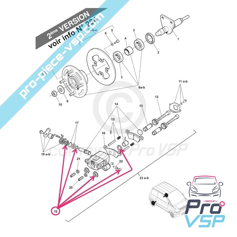 Kit revision rear brake lamp