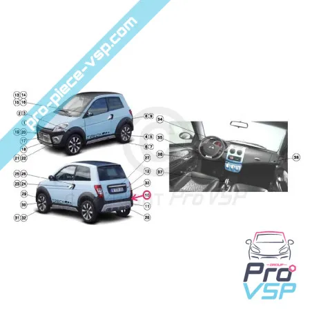 Bara de protecție spate pentru Ligier Ixo Trecutul 1
