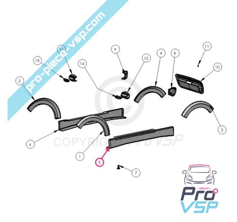 Cratera preta negra de ébano para Ligier Ixo Equipe 26