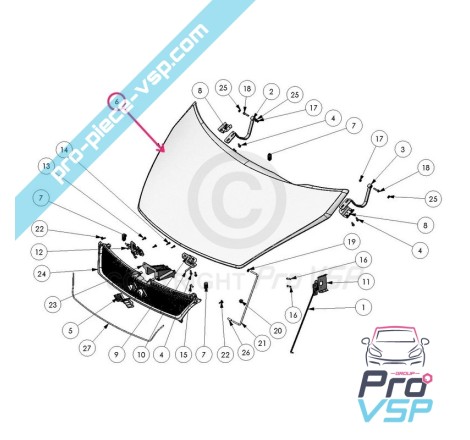 Capô de origem para Ligier Xtoo 1 , Xtoo 2 , Xtoo Max