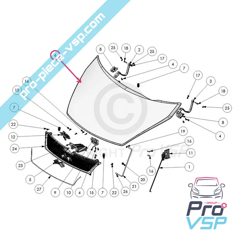 Capucha de origen para Ligier Xtoo 1 , Xtoo 2 , Xtoo Max