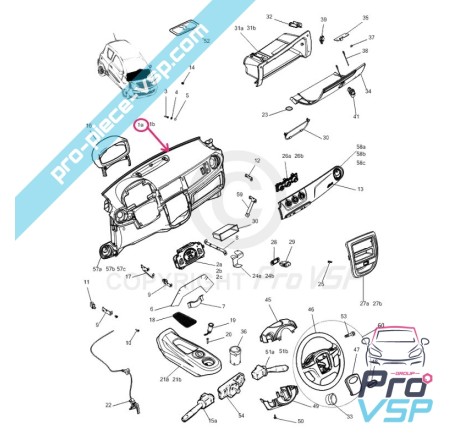 Painel para Microcar Mgo 2 M8 F8C Ligier Jsrc