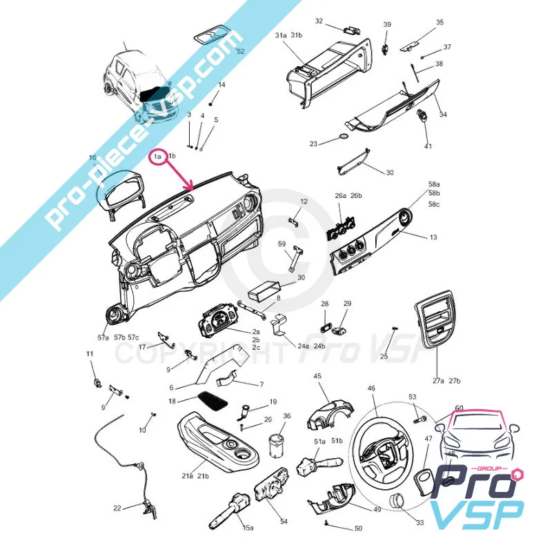 Painel para Microcar Mgo 2 M8 F8C Ligier Jsrc