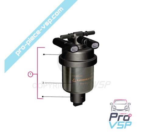 Fuel filter support