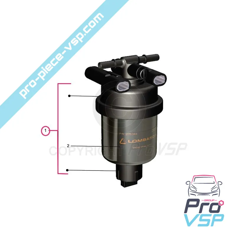 Support de filtre à gasoil pour moteur Lombardini DCI
