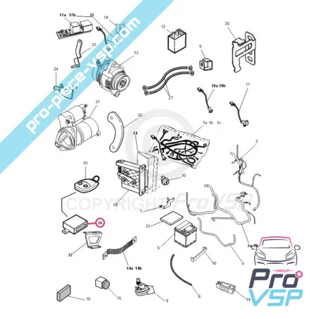 Module de gestion moteur pour Microcar Mgo 2 Initial