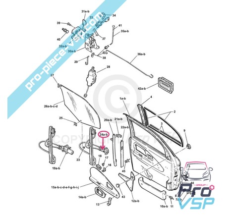 Geam regulator manual dreapta