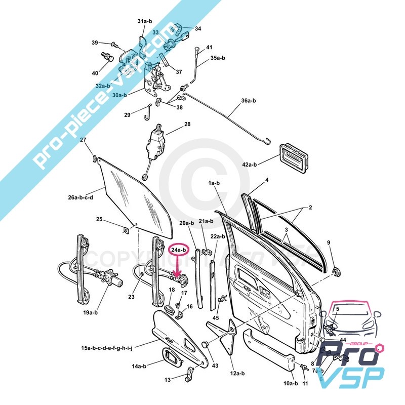 Geam regulator manual dreapta