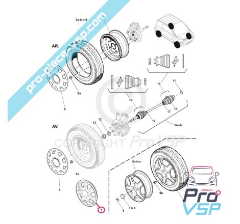 Capac butuc de 13 inch