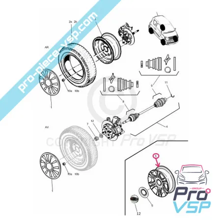 RIM in alluminio da 14 pollici per Microcar Mgo 1