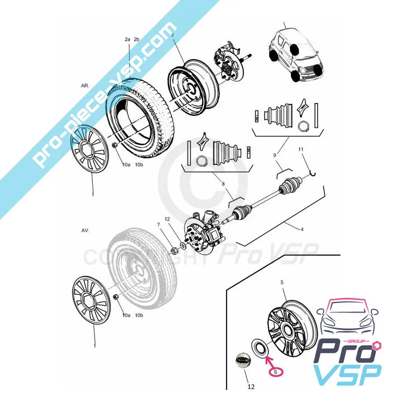 Centre de jante alu 14 pouces pour Microcar Mgo 1